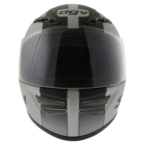 AGV S4 Silver Black Helmet Front                                                                                                                                                                                                                               