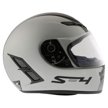 AGV S4 Silver Black Helmet Right Side                                                                                                                                                                                                                          