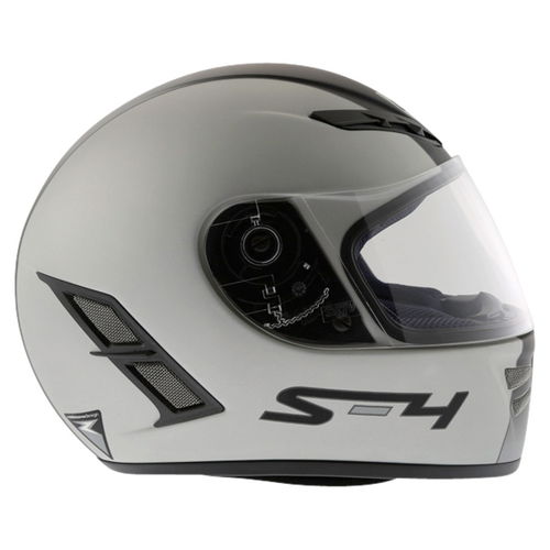 AGV S4 Silver Black Helmet Right Side                                                                                                                                                                                                                          