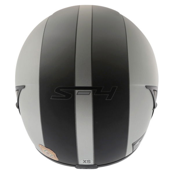 AGV S4 Silver Black Helmet Back                                                                                                                                                                                                                                