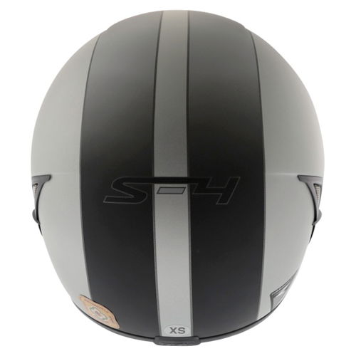 AGV S4 Silver Black Helmet Back                                                                                                                                                                                                                                