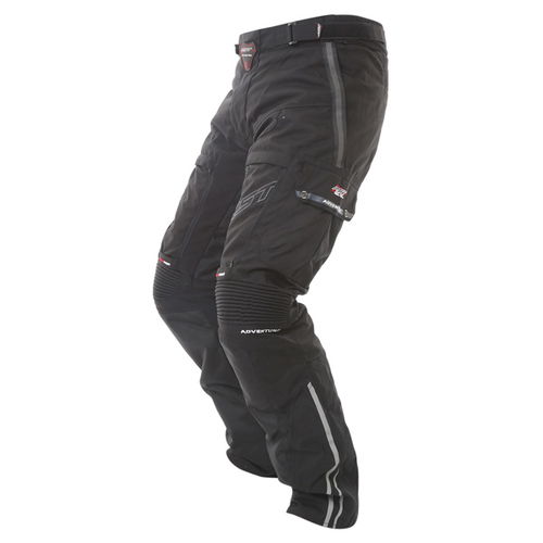 RST Pro Series Adventure II 1235-6 Mens Black Textile Motorcycle Jeans Riding position                                                                                                                                                                         