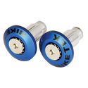Blue Flush Fit Bar Ends - 13mm & 18mm