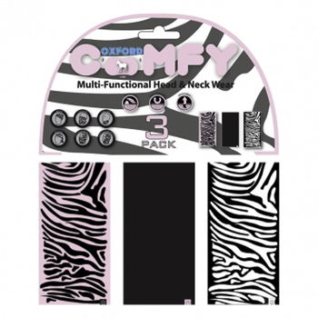 Oxford Products Comfy Zebra 3 Pack - Pink/Black/White