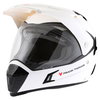 Frank Thomas White Adventure Motorcycle Helmet Front Left                                                                                                                                                                                                      