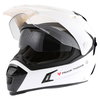 Frank Thomas White Adventure Motorcycle Helmet With Sun Visor                                                                                                                                                                                                  