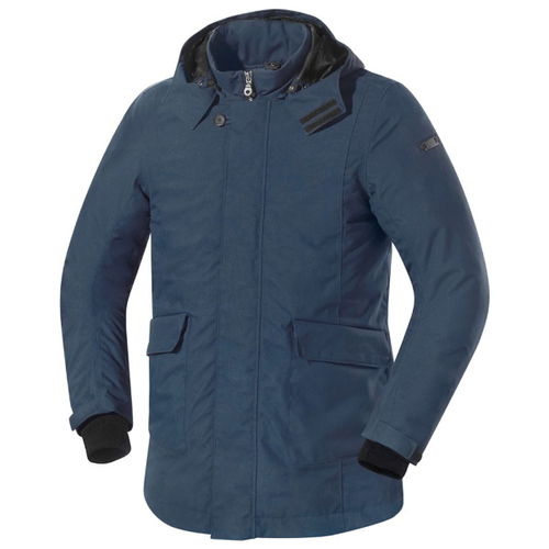 IXS Minnesota Mens Blue Textile Motorcycle Jacket Front                                                                                                                                                                                                        