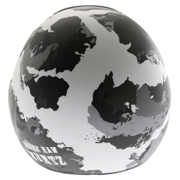 Shark Raw-Drak Kurtz WSA Open Face Motorcycle Helmet Back                                                                                                                                                                                                      