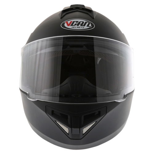 Vcan V270 Blinc Matt Black Flip Front Motorcycle Helmet Front                                                                                                                                                                                                  