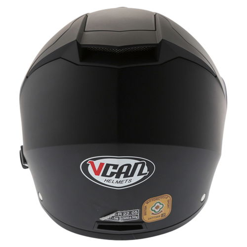 Vcan V270 Blinc Matt Black Flip Front Motorcycle Helmet Back                                                                                                                                                                                                   