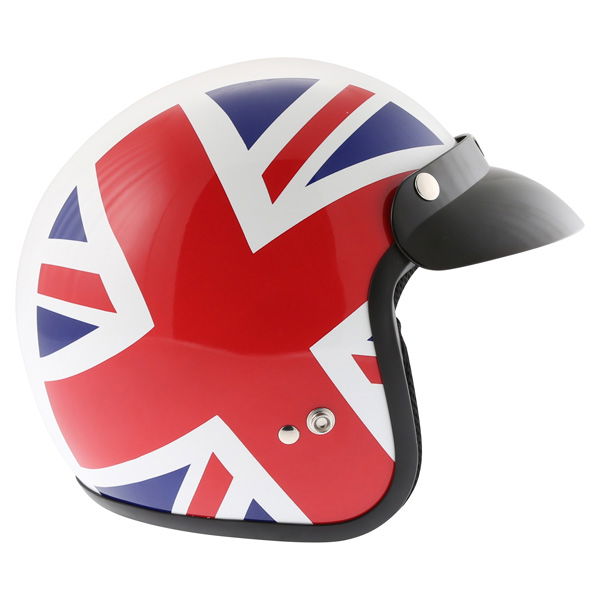 Vcan V500 Union Jack Open Face Motorcycle Helmet Right Side                                                                                                                                                                                                    
