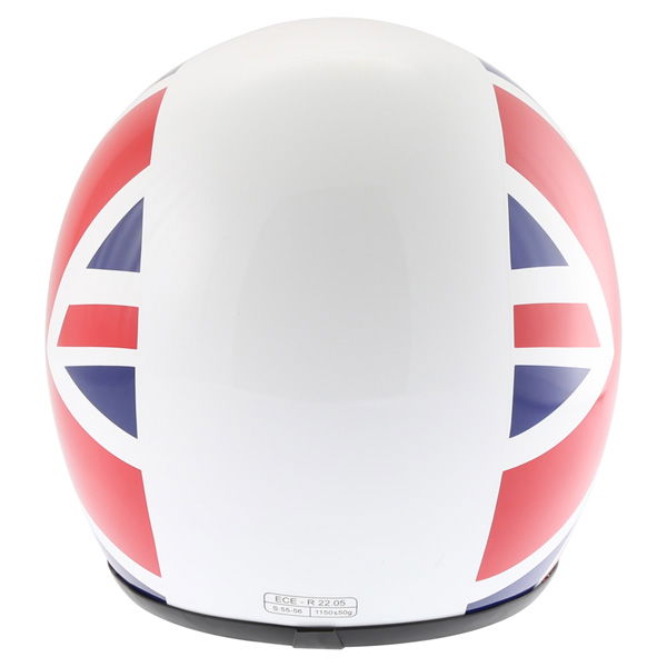 Vcan V500 Union Jack Open Face Motorcycle Helmet Back                                                                                                                                                                                                          