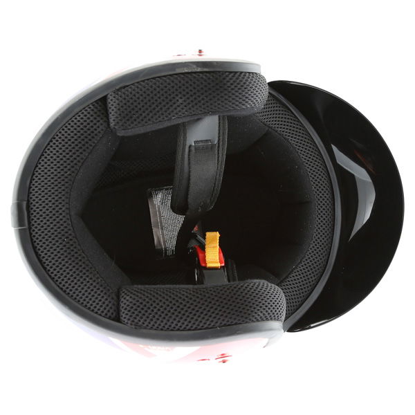 Vcan V500 Union Jack Open Face Motorcycle Helmet Inside                                                                                                                                                                                                        