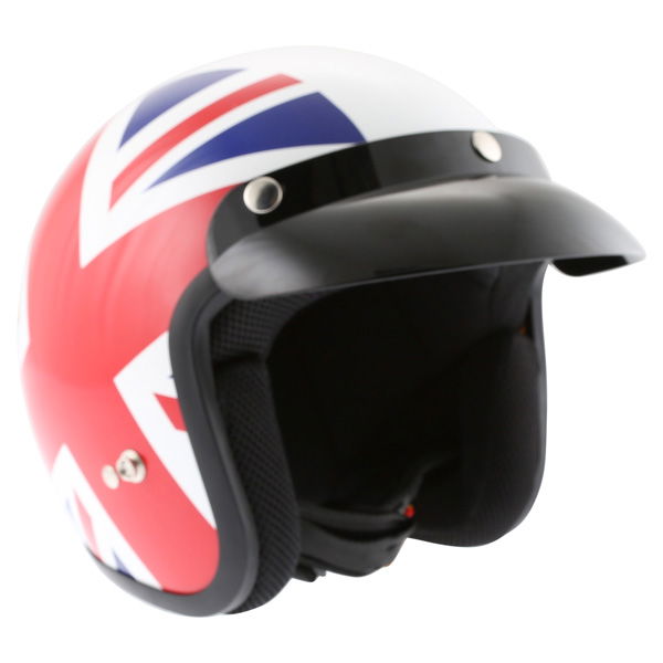 Vcan V500 Union Jack Open Face Motorcycle Helmet Front Right                                                                                                                                                                                                   