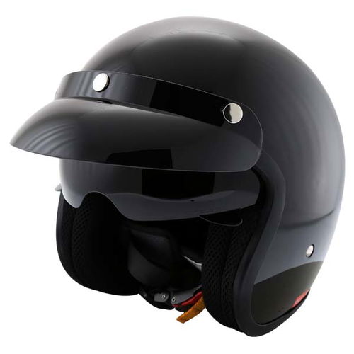 Vcan V537 Black Open Face Motorcycle Helmet With Sun Visor                                                                                                                                                                                                     