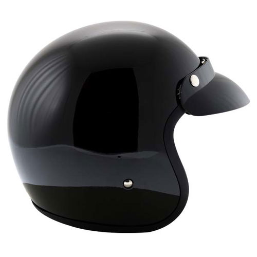 Vcan V537 Black Open Face Motorcycle Helmet Right Side                                                                                                                                                                                                         