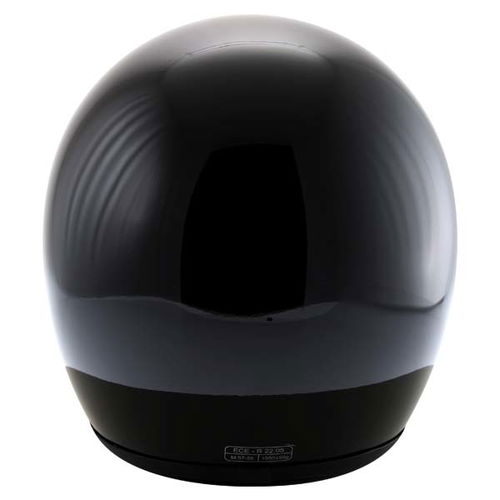 Vcan V537 Black Open Face Motorcycle Helmet Back                                                                                                                                                                                                               
