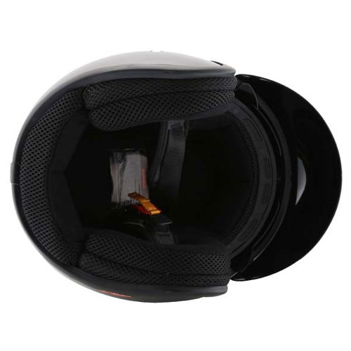 Vcan V537 Black Open Face Motorcycle Helmet Inside                                                                                                                                                                                                             