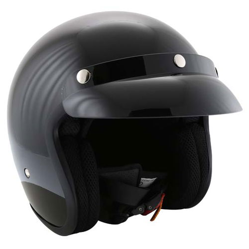 Vcan V537 Black Open Face Motorcycle Helmet Front Left                                                                                                                                                                                                         