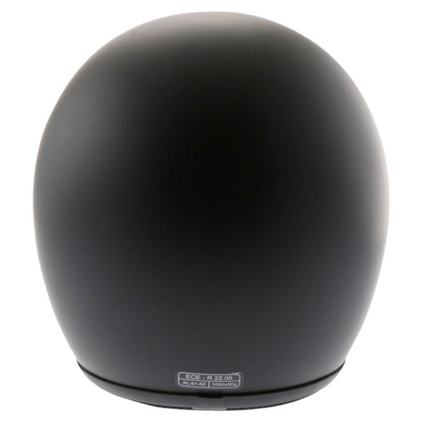 Vcan V537 Matt Black Open Face Motorcycle Helmet Back                                                                                                                                                                                                          