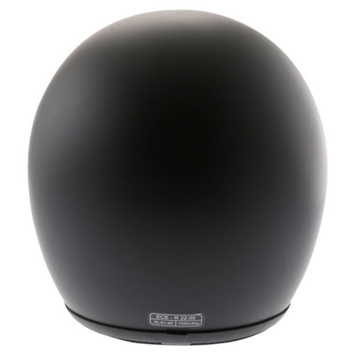 Vcan V537 Matt Black Open Face Motorcycle Helmet Back                                                                                                                                                                                                          