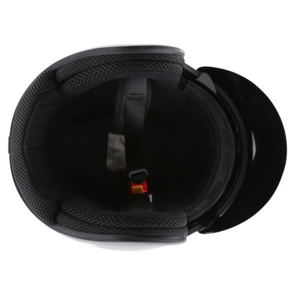 Vcan V537 Matt Black Open Face Motorcycle Helmet Inside                                                                                                                                                                                                        