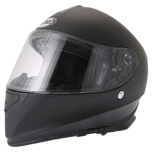 Vcan V127 Matt Black Full Face Motorcycle Helmet Front Left                                                                                                                                                                                                    
