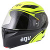 AGV Compact Course Yellow Black Flip Front Motorcycle Helmet Front Left                                                                                                                                                                                        