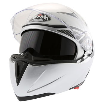 Airoh Cezannee XR Color Silver Full Face Motorcycle Helmet Open With Sun Visor                                                                                                                                                                                 