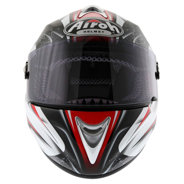 Airoh Dragon Star Red Helmet Front                                                                                                                                                                                                                             