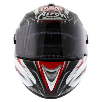 Airoh Dragon Star Red Helmet Front                                                                                                                                                                                                                             