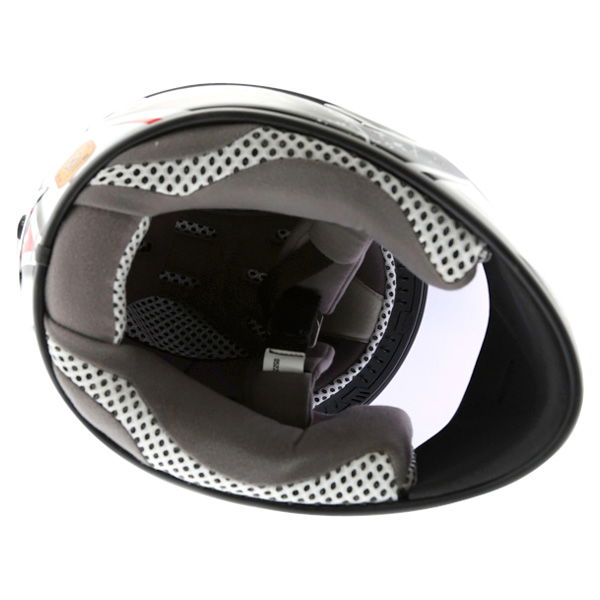 Airoh Dragon Star Red Helmet Inside                                                                                                                                                                                                                            