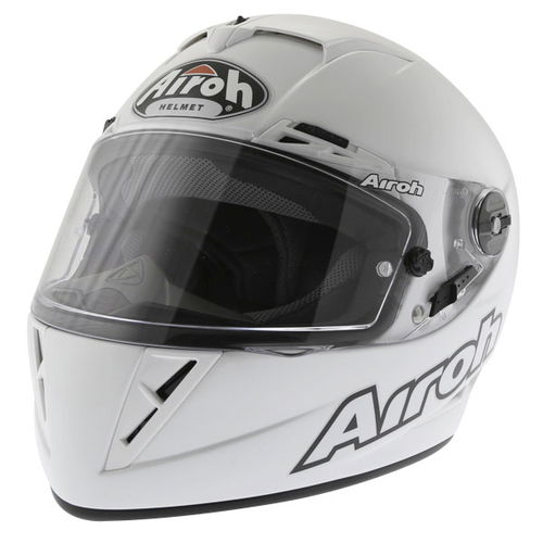 Airoh GP Color White Helmet Front Left                                                                                                                                                                                                                         