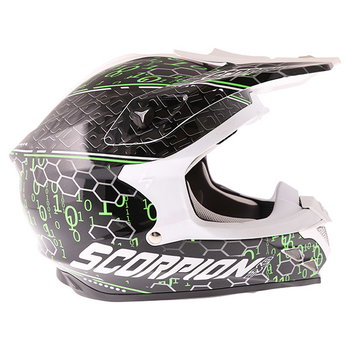 Scorpion VX 15 Matronx Blue White Blue Helmet Right Side                                                                                                                                                                                                       