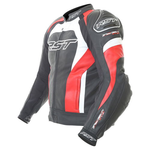 RST Tractech Evo II 1425 Black Red White Leather Motorcycle Jacket Side                                                                                                                                                                                        
