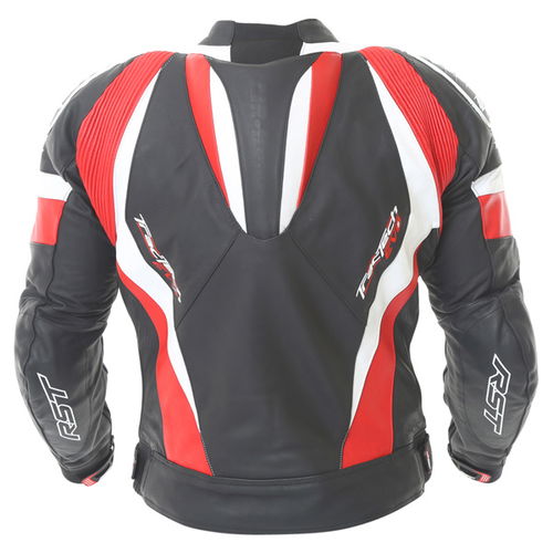 RST Tractech Evo II 1425 Black Red White Leather Motorcycle Jacket Back                                                                                                                                                                                        