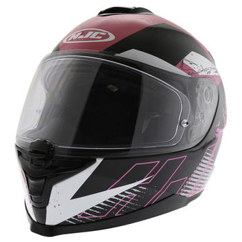 HJC IS-17 Rocket Pink Ladies Full Face Motorcycle Helmet Front Left                                                                                                                                                                                            