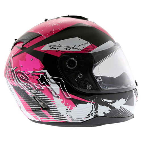 HJC IS-17 Rocket Pink Ladies Full Face Motorcycle Helmet Right Side                                                                                                                                                                                            