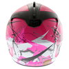 HJC IS-17 Rocket Pink Ladies Full Face Motorcycle Helmet Back                                                                                                                                                                                                  