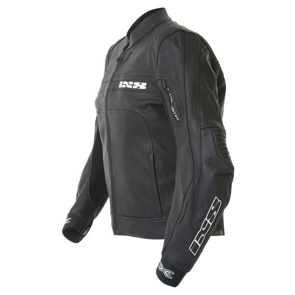 IXS Shertan Black Leather Motorcycle Jacket Side                                                                                                                                                                                                               