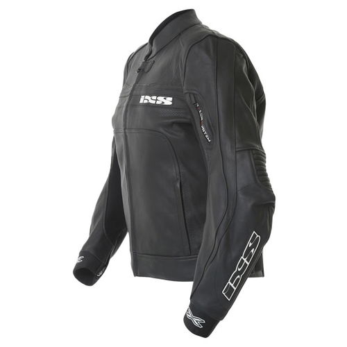 IXS Shertan Black Leather Motorcycle Jacket Side                                                                                                                                                                                                               