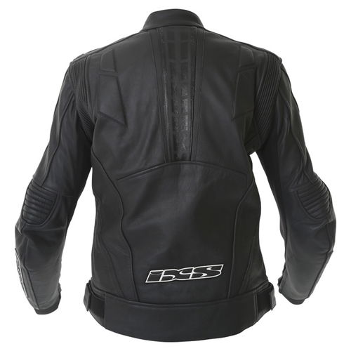 IXS Shertan Black Leather Motorcycle Jacket Back                                                                                                                                                                                                               