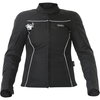IXS Eveline Ladies Black White Textile Motorcycle Jacket Front                                                                                                                                                                                                 