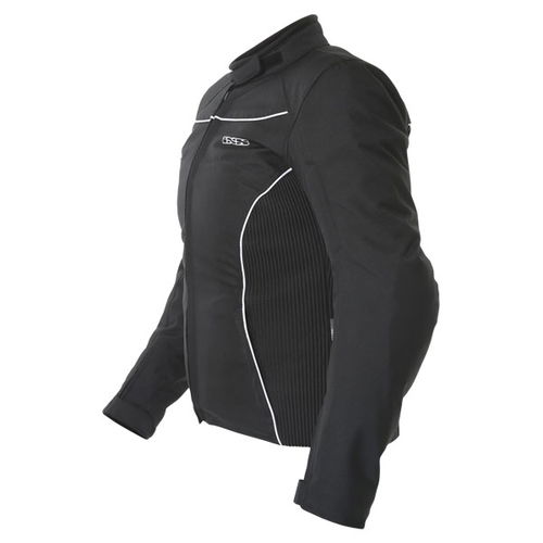 IXS Eveline Ladies Black White Textile Motorcycle Jacket Side                                                                                                                                                                                                  