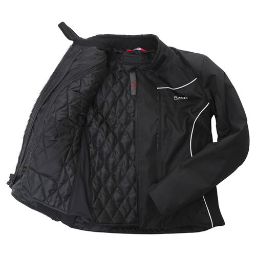 IXS Eveline Ladies Black White Textile Motorcycle Jacket Inside                                                                                                                                                                                                