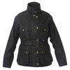 Frank Thomas Tmaster Ladies Black Wax Jacket Front                                                                                                                                                                                                             