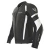 Frank Thomas Dynamic Black White Leather Motorcycle Jacket Side                                                                                                                                                                                                