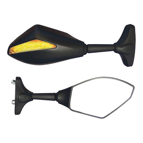 Bike It Trojan Fairing LED Indicator Mirrors