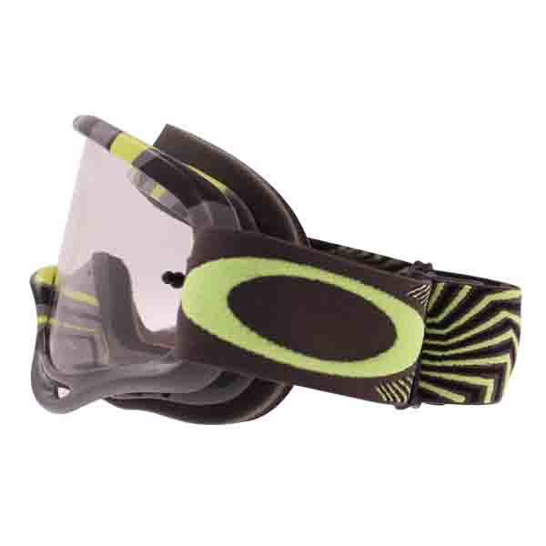 Oakley O Frame RPM Gunmetal Green Goggles Left Side                                                                                                                                                                                                            