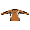 IXS Flintstone Orange Black White Kids Motocross Shirt Front                                                                                                                                                                                                   